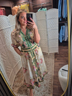 Cream Floral dress by Stella Morgan
