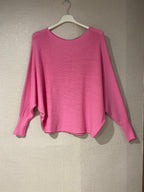 Pink Pearl-Effect Button Cardigan