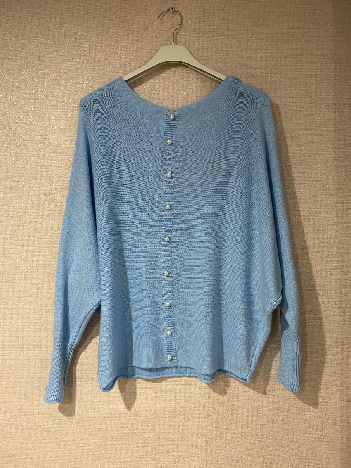 New Collection Blue Pearl Button    YR/0046