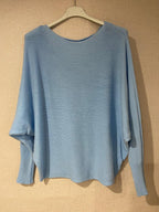 Sky Blue Pearl-Effect Button Cardigan