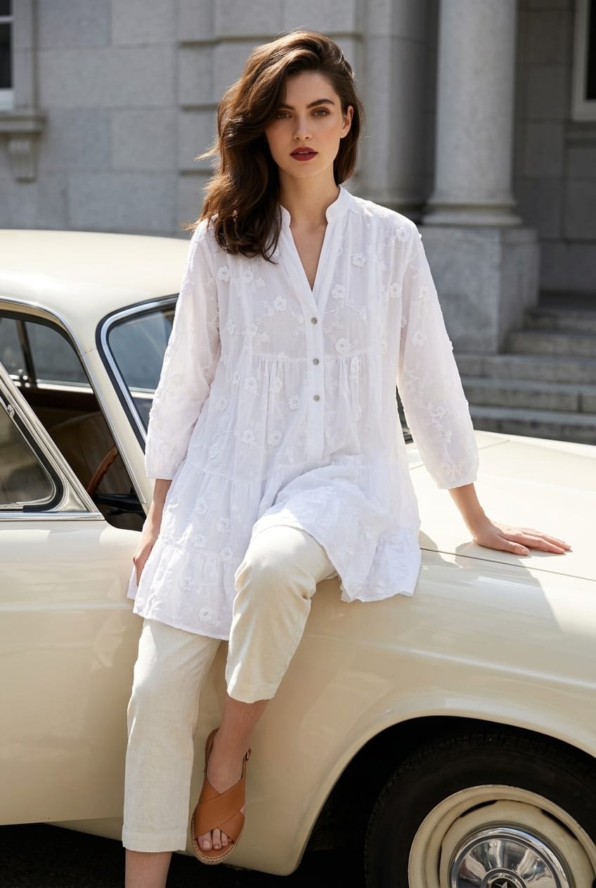 White Cotton Dress