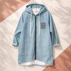 Blue Hope Oversized Hooded Raincoat