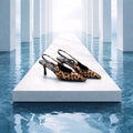 Elegant Sling Back Shoe - Leopard