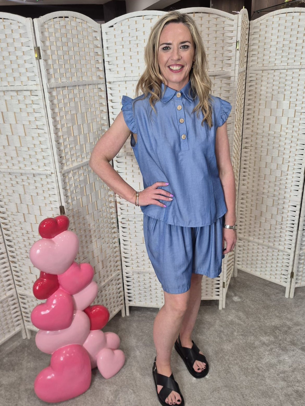 Light blue two-piece matching set