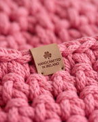 Pink Crochet-Style Handbag