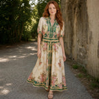 Cream Floral dress by Stella Morgan