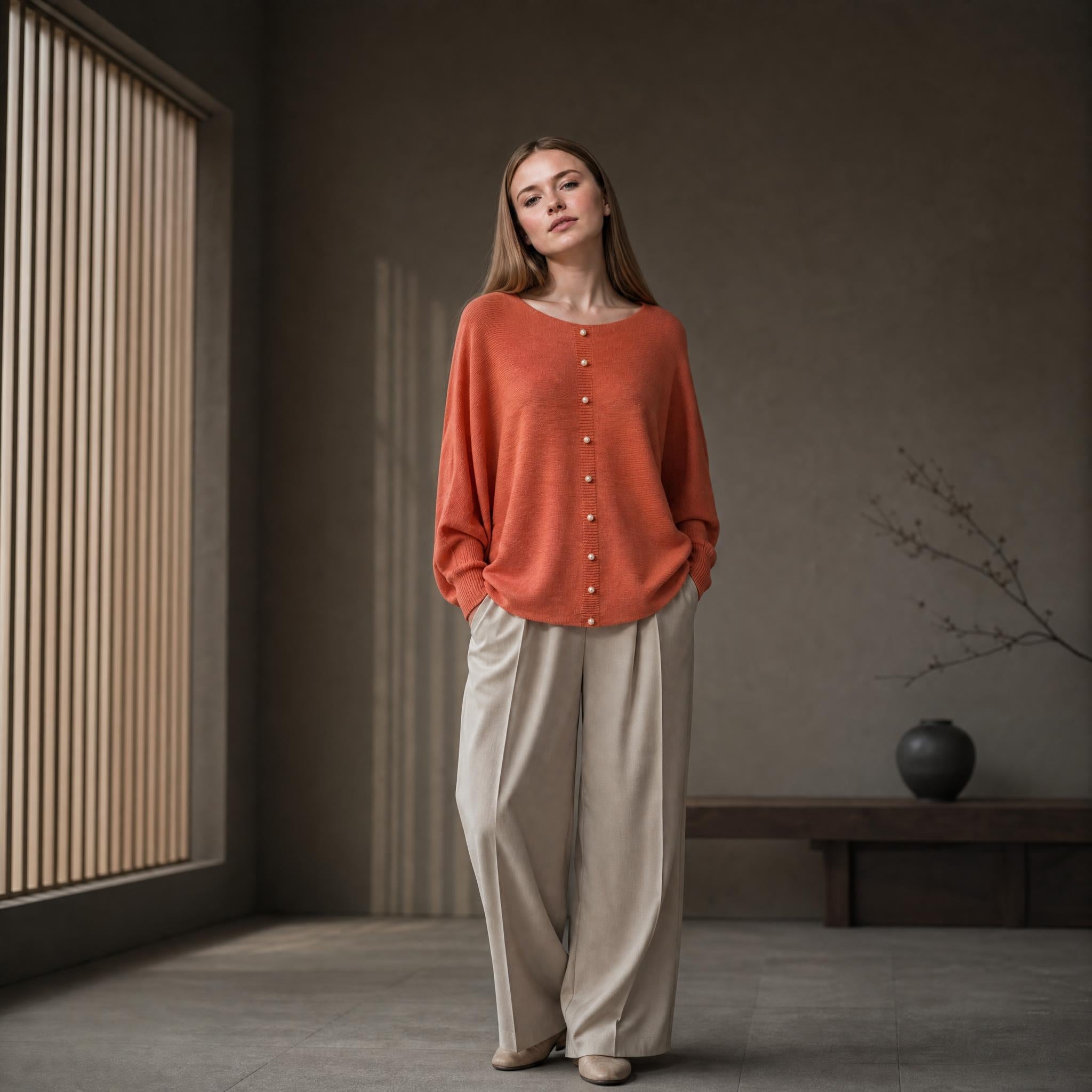 New Collection Coral Pearl Button   YR/0045