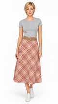 Latino Italy Pink Tartan Skirt YR/0022