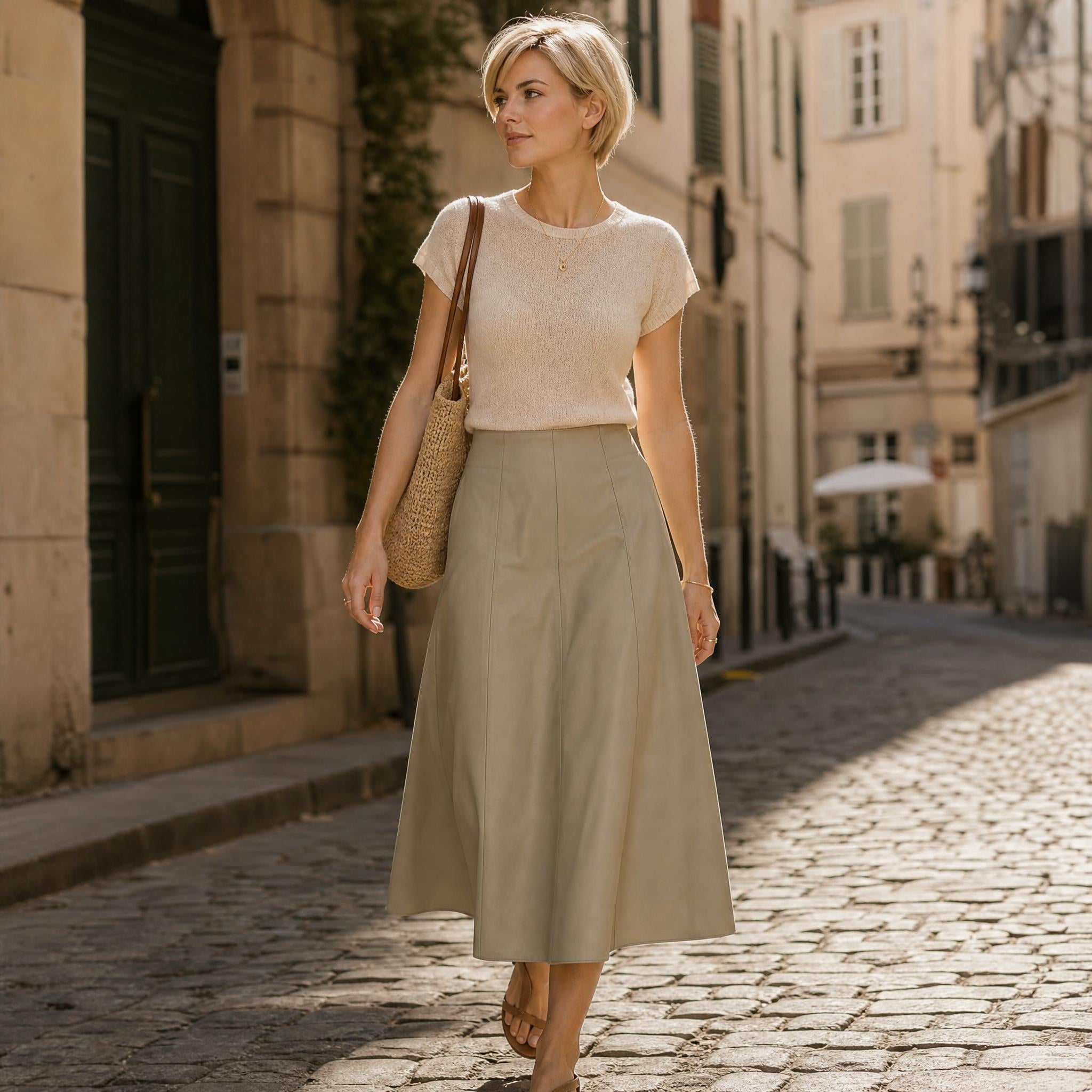 Rue de Femme Skirt Vegan Skirt Sand YR/0018